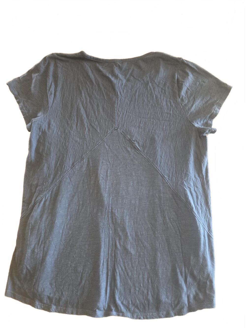 Coldwater Creek Blue Slub Knit Tunic XL Utility CottageCore - Picture 2 of 7